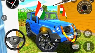 Dollar Song Modified Mahindra Black Thar👿 Indian Cars Simulator 3D  Android Gameplay Part 1 [upl. by Aicilif]