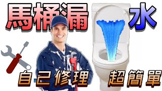 馬桶漏水自己修 Toilet repair｜止水皮 浮球 進水器 更換 修理馬桶｜ [upl. by Rukna]