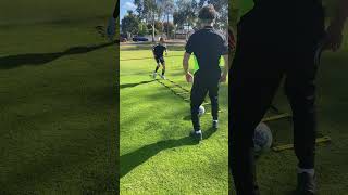 Working on footwork and firsttouch passing with this drill shorts trending football soccer yt [upl. by Calmas]