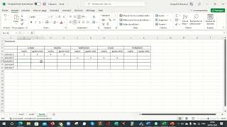 réaliser un semainier sur Excel [upl. by Rufina]