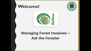 Managing Invasives Ask the Forester Sept 2024 [upl. by Reina396]