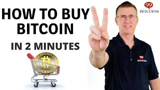 How to Buy Bitcoin in 2 minutes  2024 Updated [upl. by Yrelbmik810]