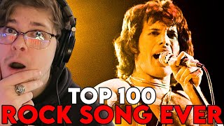 NON rock Fan Reacts to Top 100 ROCK SONGS [upl. by Neelyam]