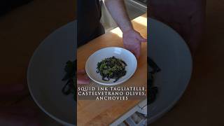 SQUID INK TAGLIATELLE CASTELVETRANO OLIVES ANCHOVIES pasta asmr cooking italianfood nycchef [upl. by Tillio930]