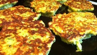 Fried Zucchini Recipe Zucchini Fritters YUM [upl. by Sivehc7]