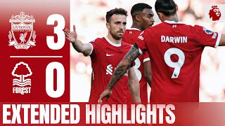 EXTENDED HIGHLIGHTS Jota Nunez amp Salah goals at Anfield  Liverpool 30 Nottingham Forest [upl. by Trometer]