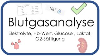 Blutgasanalyse  Elektrolyte HbWert Glucose  Laktat O2Sättigung  Teil 3 [upl. by Corwun]