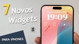 7 Incríveis NOVOS WIDGETS para usar com seu iPhone 🙌 [upl. by Neyuh]