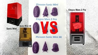 Comparison  Phrozen Sonics Mini Vs Elegoo Mars 2 Pro  With Prints Reviews [upl. by Yrocej788]