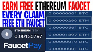 Earn Free Ethereum Faucet  Every Minute Faucet  Instant Payout Faucet Pay Wallet [upl. by Twila]