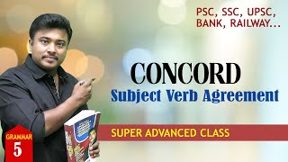 CONCORD Subject Verb Agreement ✅ English Grammar in Malayalam ✅ PSCUPSCSSCIRBBANKRAILWAY [upl. by Enale]