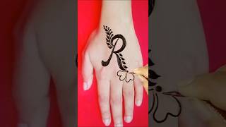 R Alphabet Mehndi Tattoo for Riya new trending easy mehndi design 2024 shorts mehndi mehndidesign [upl. by Moe]