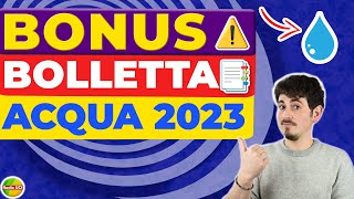 Bonus Bolletta ACQUA 2023 Ecco tutti i dettagli su ISEE quanto ammonta e come richiederlo [upl. by Aizahs469]