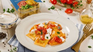 RAVIOLI SALSICCIA E FRIARIELLI CON POMODORINI DATTERINI E BURRATA  Non Solo Buono [upl. by Asaret]