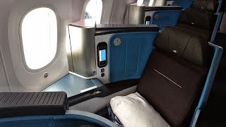 KLMs 787 WORLD BUSINESS CLASS  AMSTERDAMDULLES  BOEING 7879 [upl. by Adianez]