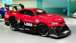 Unboxing amp Showcase Muscle Machines LBWK Nissan Skyline GTR R34 [upl. by Asor]