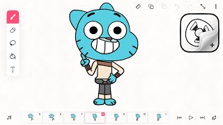 Gumball Animation Timelapse  Flipaclip [upl. by Selwyn441]