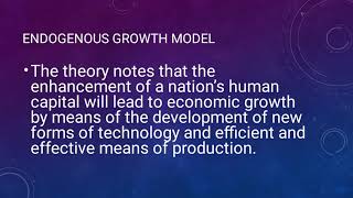 GD  ENDOGENOUS GROWTH THEORY [upl. by Norward]