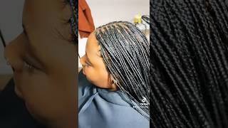 Small Box Braids 🥰💕 smallboxbraids microbraids hairstyles [upl. by Meara]