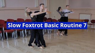 Slow Foxtrot Basic Routine 7  Fallaway Reverse Whisk and Weave [upl. by Narbig]