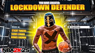 NBA 2K25 NEW “LOCKDOWN DEFENDER” BUILD  BEST LOCKDOWN BUILD 2K25 [upl. by Harahs]