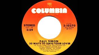 1976 HITS ARCHIVE 50 Ways To Leave Your Lover  Paul Simon a 1 recordstereo 45 [upl. by Lipscomb]