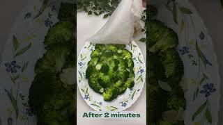 How to Steam Broccoli in 2 minutes  Easy Garlic Broccoli  Garlic Broccoli  Quick Broccoli [upl. by Ecirtnom]