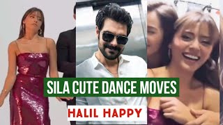 Sila Turkoglu Cute Dance Moves Halil Ibrahim Ceyhan Happy [upl. by Erlinna173]