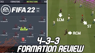 FIFA 22 BEST FORMATION 433 TUTORIAL  Best Custom Tactics amp Instructions amp More [upl. by Duleba839]