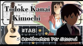 Guitar Tab  Todoke Kanai Kimochi 5 Centimeters Per Second OST Fingerstyle Tutorial Anp [upl. by Neville]