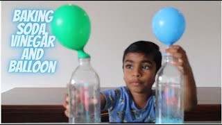 Baking soda vinegar and balloon experiment [upl. by Einahpets101]