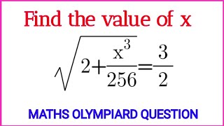 United States Math Olympiad Question  A Nice Radical Problem  Find the value of x [upl. by Ennaesor]