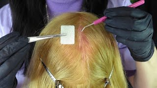 ASMR Bleach Fail  Scalp Check amp First Aid Treatment Whispered [upl. by Llerrit]