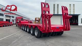 Fudeng 6 axle lowbed semi trailer for sale [upl. by Nirehtak]