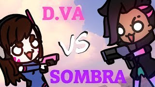 Dva vs Sombra Overwatch Animation [upl. by Yrailih399]