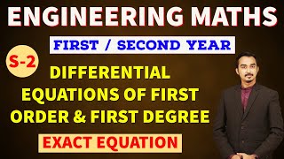 DIFFERENTIAL EQUATION OF FIRST ORDER amp FIRST DEGREE  S2  ENGINEERING FIRST YEAR  SEM2 [upl. by Adivad620]