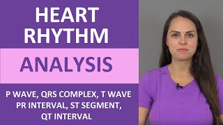 How to Analyze a Heart Rhythm P Wave QRS Complex T Wave PR Interval ST Segment [upl. by Anaujat]