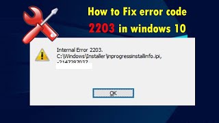 How to Fix Windows 10 Error Code 2203 [upl. by Eiramyllek386]