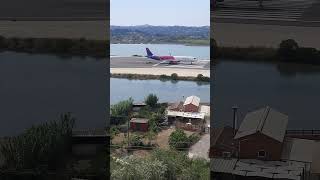 Wizz Air A321neo roaring off at CFU [upl. by Ocirderf661]