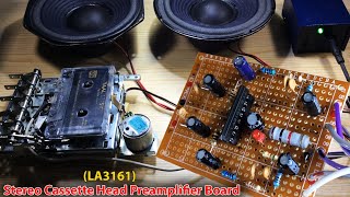 Stereo Cassette Head Preamplifier Board LA3161 [upl. by Mcgregor]