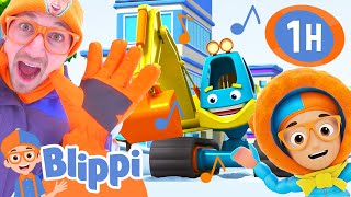 Blippis Snowy Excavator Music Video Excavator Videos for Kids [upl. by Ri]