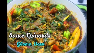 Comment Faire une bonne sauce Epinard  Gboma Dessi  🇹🇬Vegetable soup Cuisine Togolaise [upl. by Fortuna491]