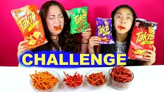 TAKIS CHALLENGE EATING FUEGO XTREME SPICY CHIPS 4 Flavors B2cutecupcakes [upl. by Constance]