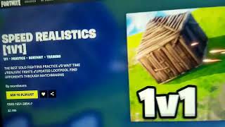 Fortnite SPEED REALISTICS 1V1 Map Code New PRACTICE BOXFIGHT Fortnite Island [upl. by Chassin]