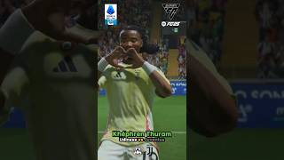 KHÉPHREN THURAM SCORES Udinese vs Juventus [upl. by Anihsat]