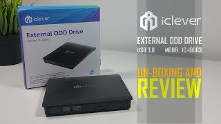 iClever External USB 30 DVD CD Drive Portable DVD CD RW  Unboxing And Review [upl. by Ahsienet479]