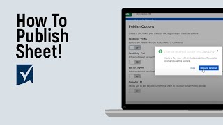 How to Publish Sheet in Smartsheet Account easy [upl. by Attenborough]