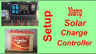 30amp PWM Solar Charge Controller Solar Charge Controller  Solar Panel Connection Battery [upl. by Ydissac669]