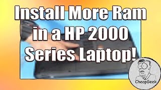 How to Install More RAM in a HP 2000 Series Laptop [upl. by Sirraj]