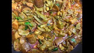 Ringan Papadi Nu Shaak Saem Papdi ki Sabzi  Flat Beans  Eggplant Recipe Authentic Food Culture [upl. by Guss]